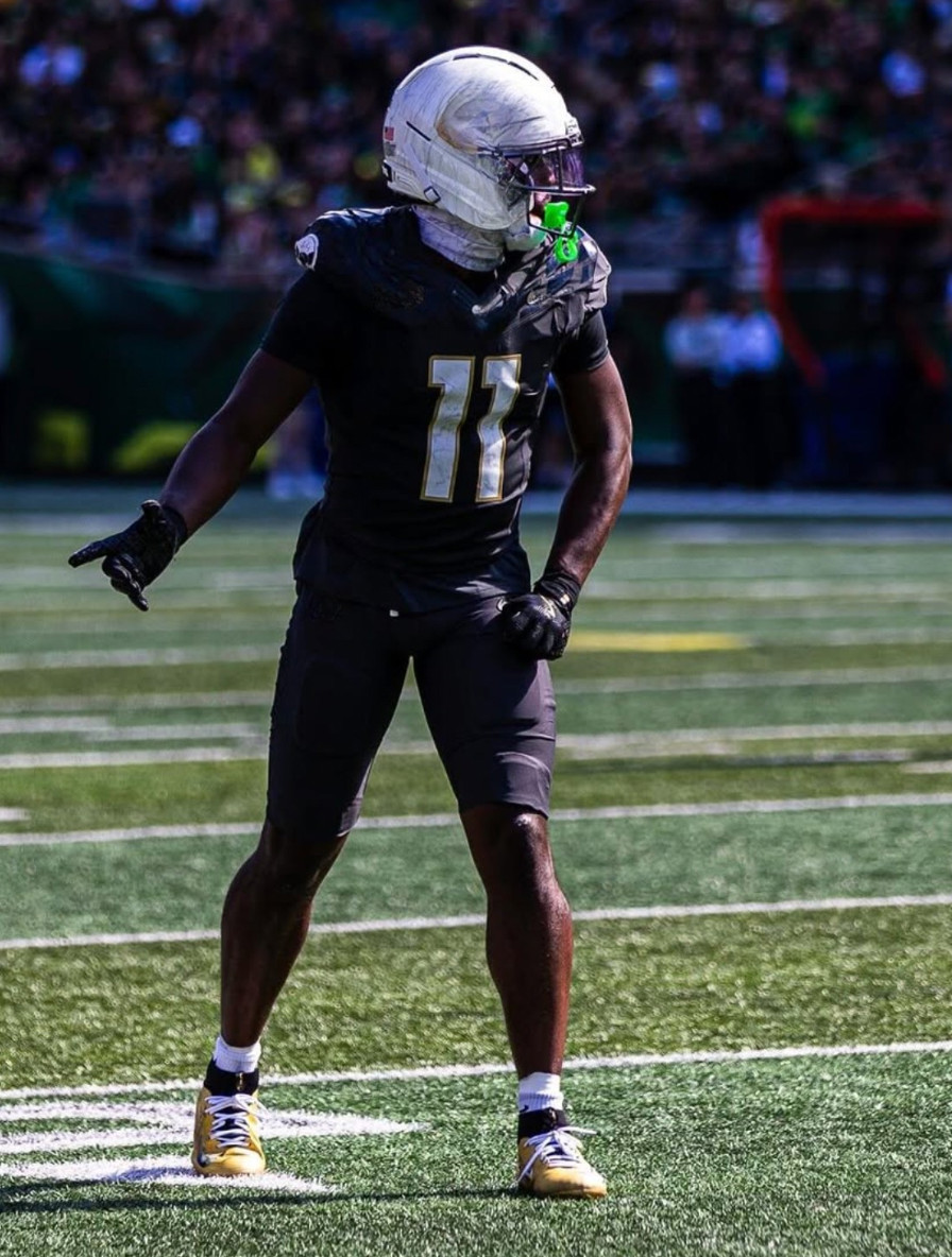 Jeremiah McClellan on the field before a snap